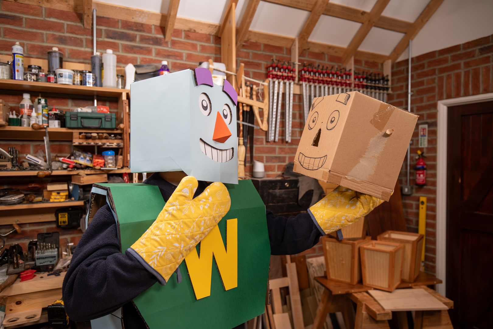 Woody alongside an earlier prototype